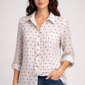 Anthropologie Maeve cotton button down shirt